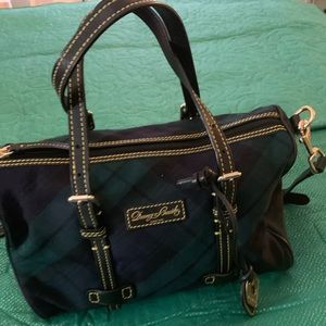Dooney and Bourke black watch plaid bag